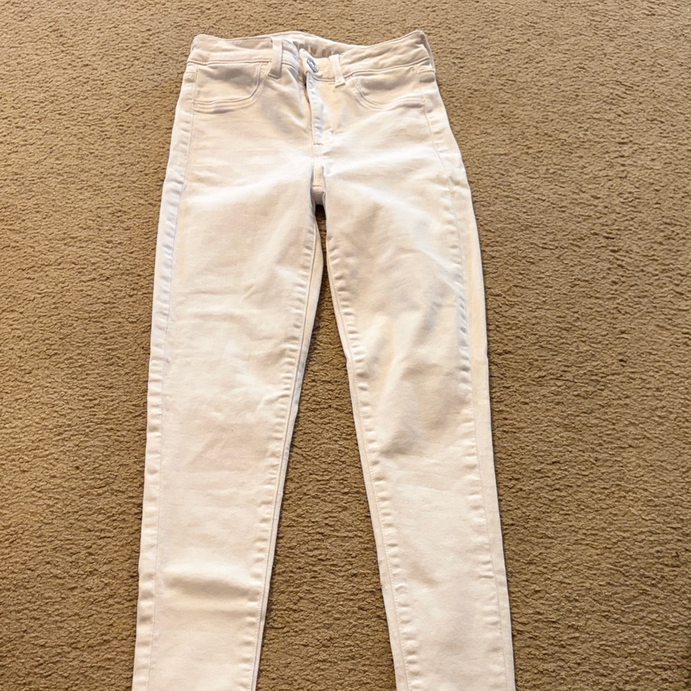 American Eagle Outfitters Women's Cream Skinny Jeans